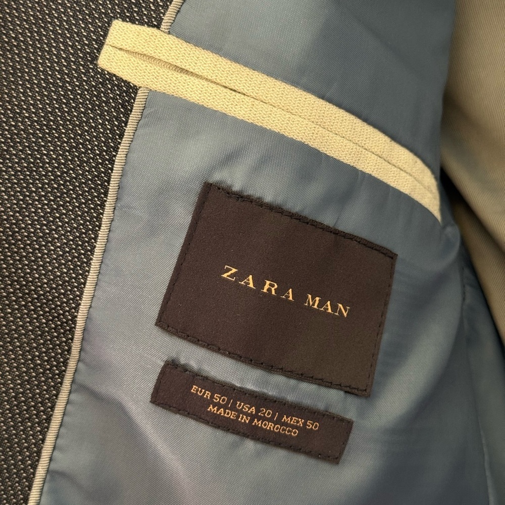 Zara Men's Charcoal Blazer - Picture 3 of 5
